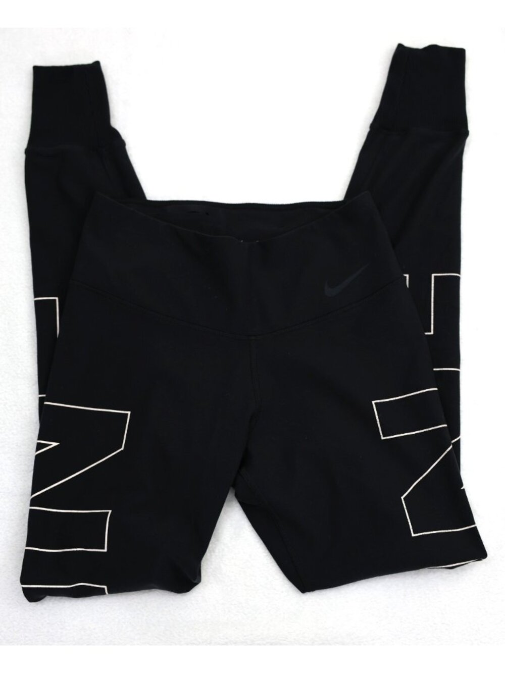 Nike Dri-FIT Women's XS Black Logo Leggings Jogger Athletic Workout Pants